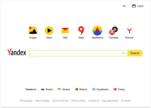 俄罗斯引擎Yandex
