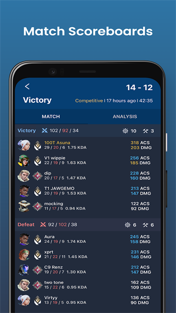 瓦罗兰特战绩查询截图1