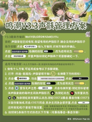 鸣潮3.3版本声骸管理方案推荐