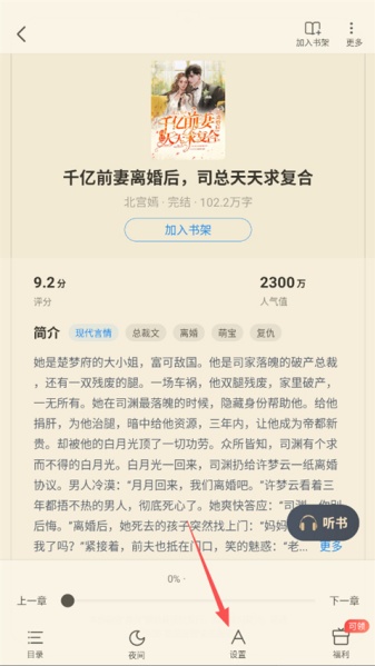 飞读小说怎么听书