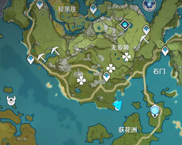原神花鳉鱼分布图 钓鱼点位一览