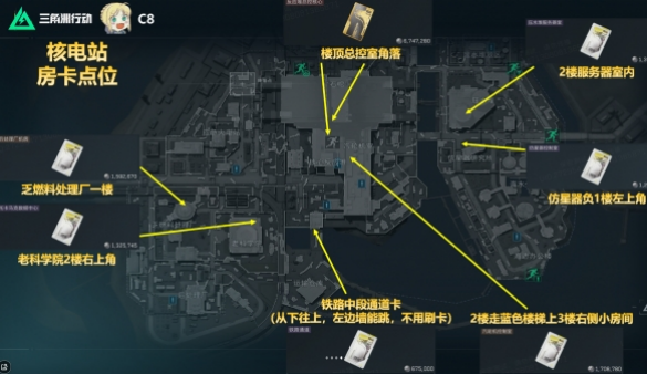 三角洲行动核电站刷卡点 房卡刷新点位大全