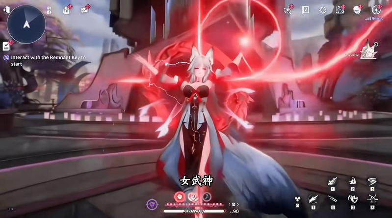 鸣潮心月狐技能实机演示